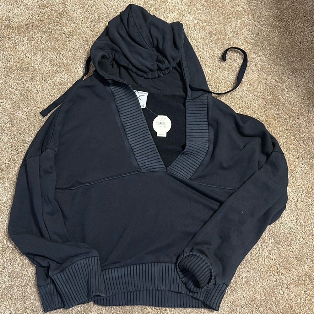 Aerie dark blue V-neck hoodie
